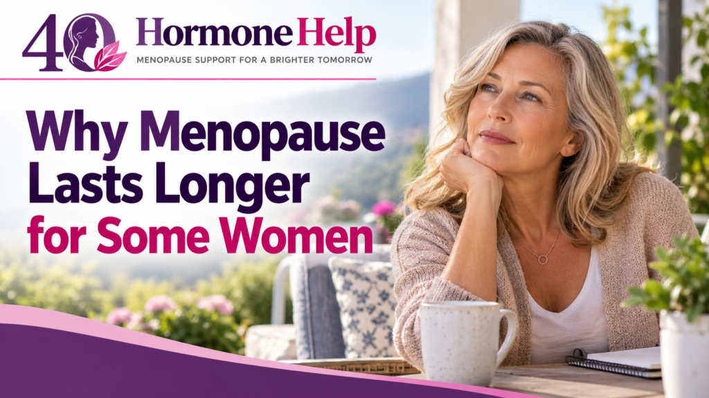 Woman reflecting on why menopause lasts longer for some women.
